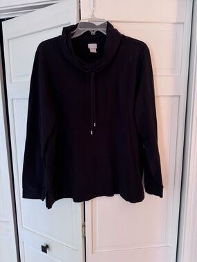Chico's Black Cowl Neck Pullover Sweater